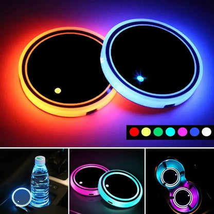 ambient light cup holder coaster