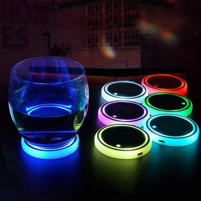 ambient light cup holder coaster